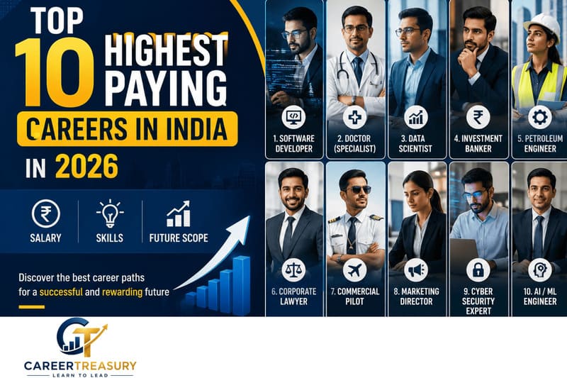 Top 10 Highest Paying Careers in India in 2026: Salary, Skills & Future Scope